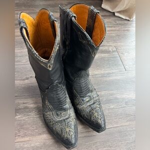 Old Gringo Black & Gold Cowboy Boots